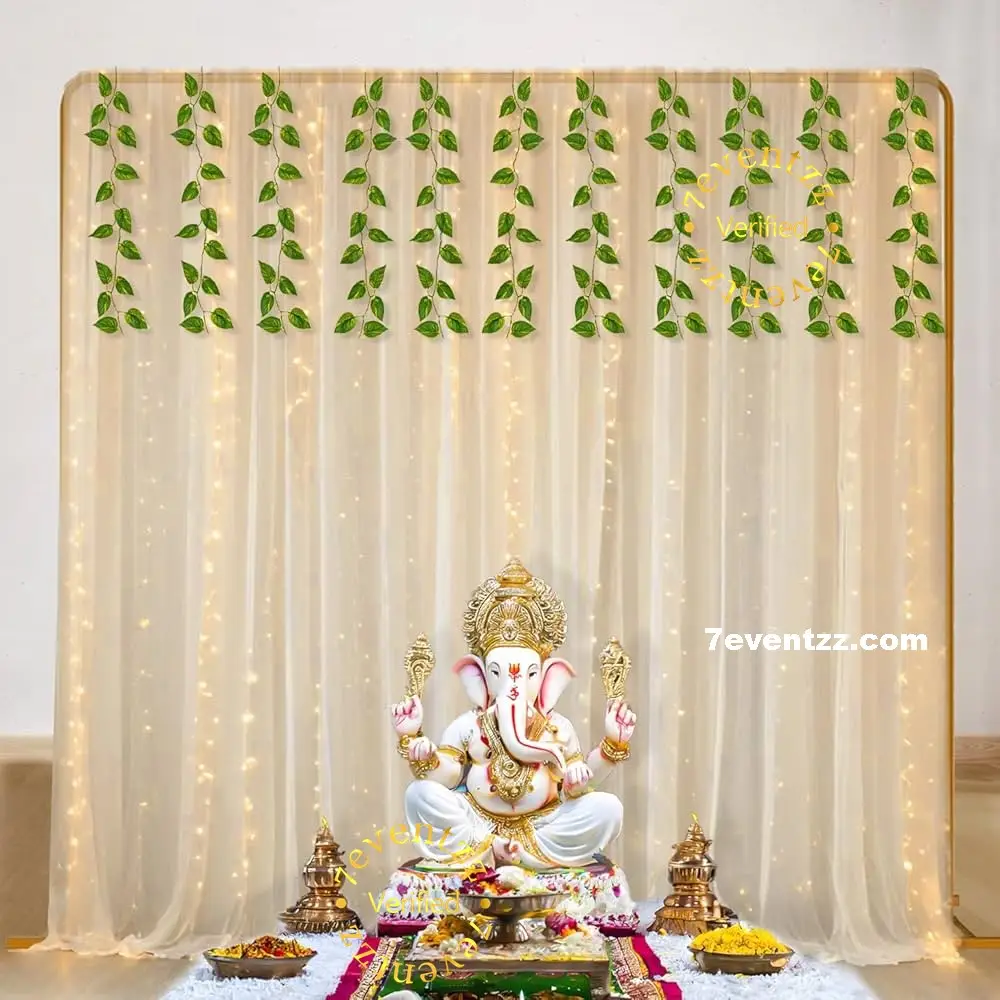 Simple Ganpati Home Decoration