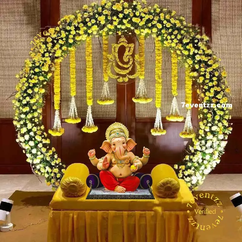 Floral Ring Decoration for Ganesh Chaturthi