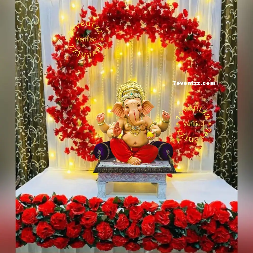Ring Background Setup for Ganpati