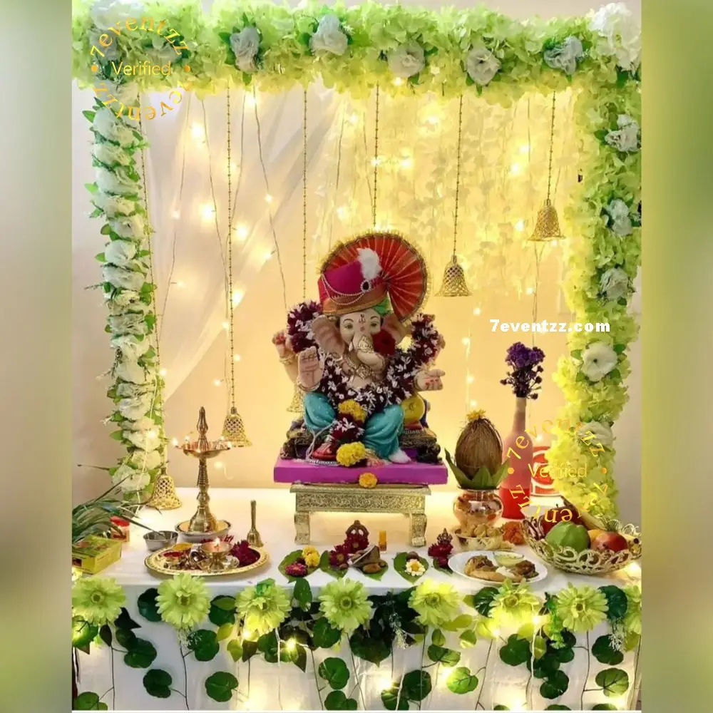 Ganesh Chaturthi Decoration at Home